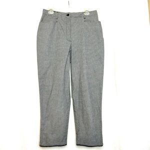 Very high waisted gingham black & white crop pants